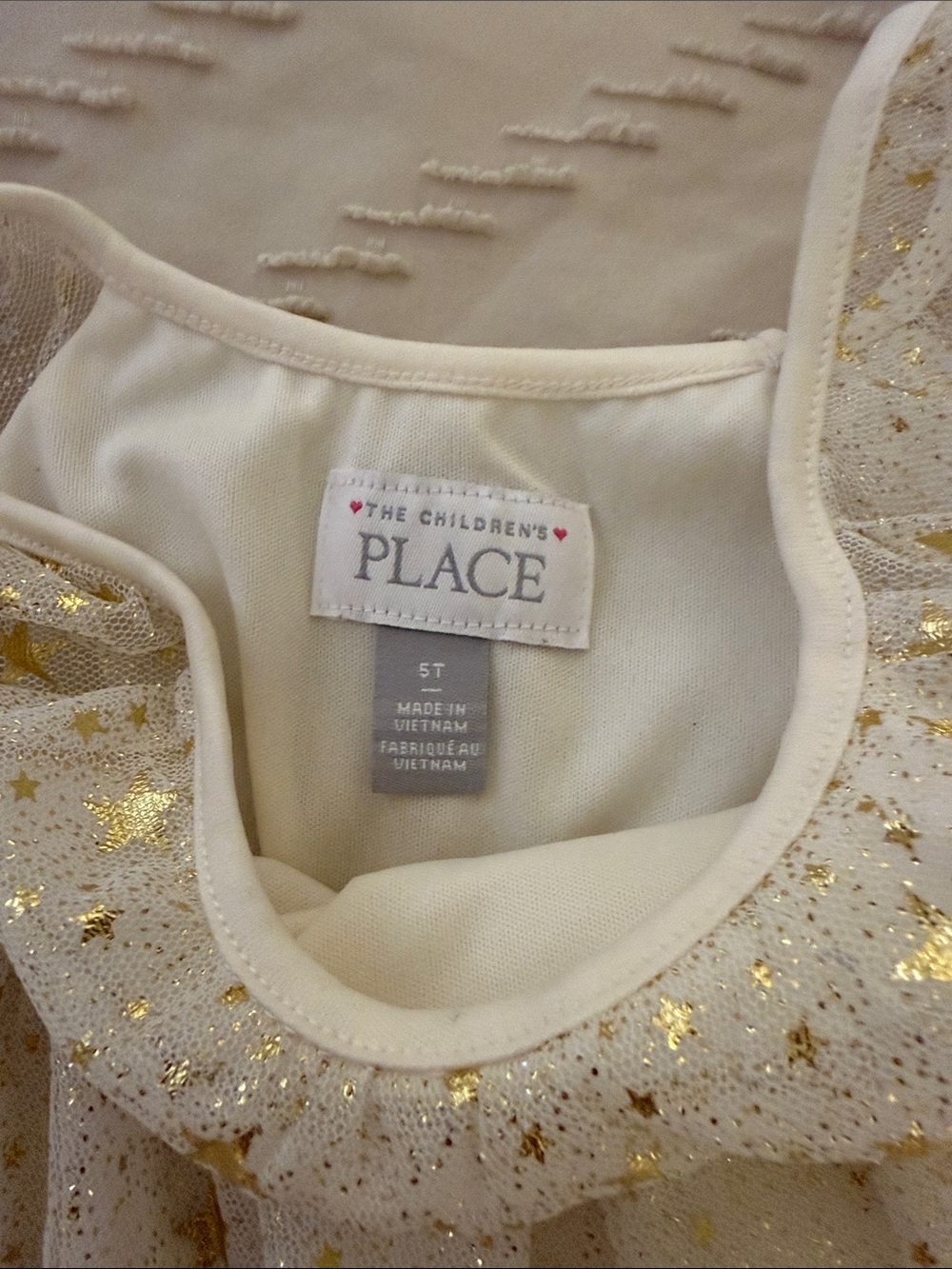 The Children's Place Ivory Tulle Dress with Gold Stars - Picture 2 of 9